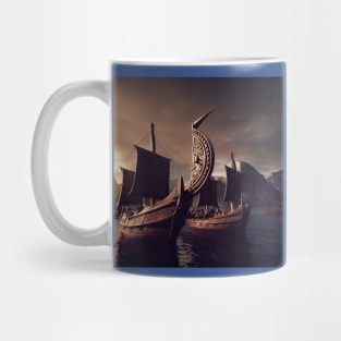 Viking Raiders on Longships Mug